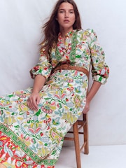 Boden Green Ava Linen Blend Midi Dress - Image 1 of 5