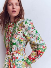 Boden Green Ava Linen Blend Midi Dress - Image 2 of 5