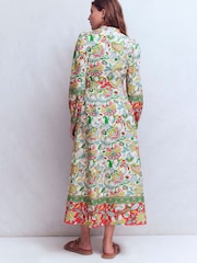 Boden Green Ava Linen Blend Midi Dress - Image 3 of 5