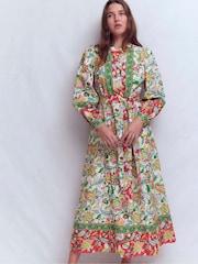 Srednje dolga obleka iz lanene mešanice Boden Ava - Slika 7 iz 8