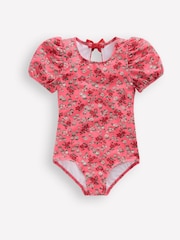 Boden Pink Puff Sleeve Swimsuit - Image 1 of 3