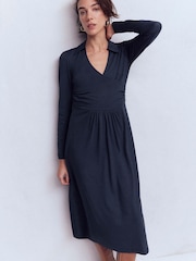 Boden Blue Carla Jersey Wrap Dress - Image 4 of 6