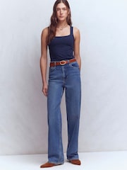 Boden Blue Double Layer Square Neck Vest - Image 3 of 4