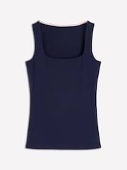 Boden Blue Double Layer Square Neck Vest - Image 4 of 4