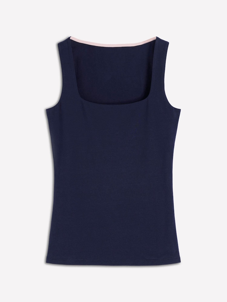 Boden Blue Double Layer Square Neck Vest - Image 4 of 4
