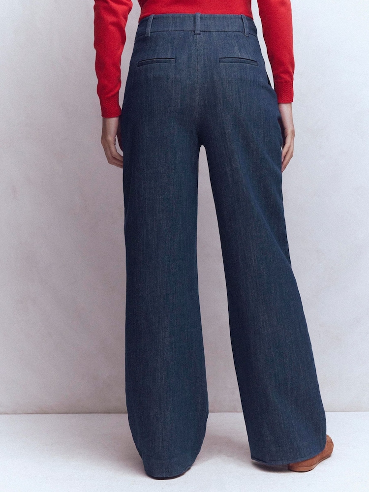 Boden Blue Kensington Twill Trousers - Image 2 of 5 Boden Blue Kensington Twill Trousers - Image 2 of 5