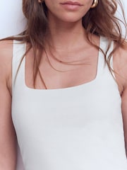 Boden White Double Layer Square Neck Vest - Image 2 of 4