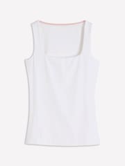 Boden White Double Layer Square Neck Vest - Image 4 of 4