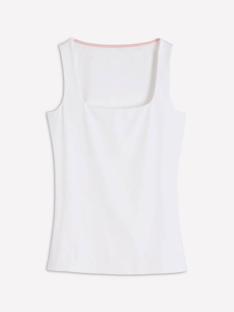 Boden White Double Layer Square Neck Vest - Image 4 of 4