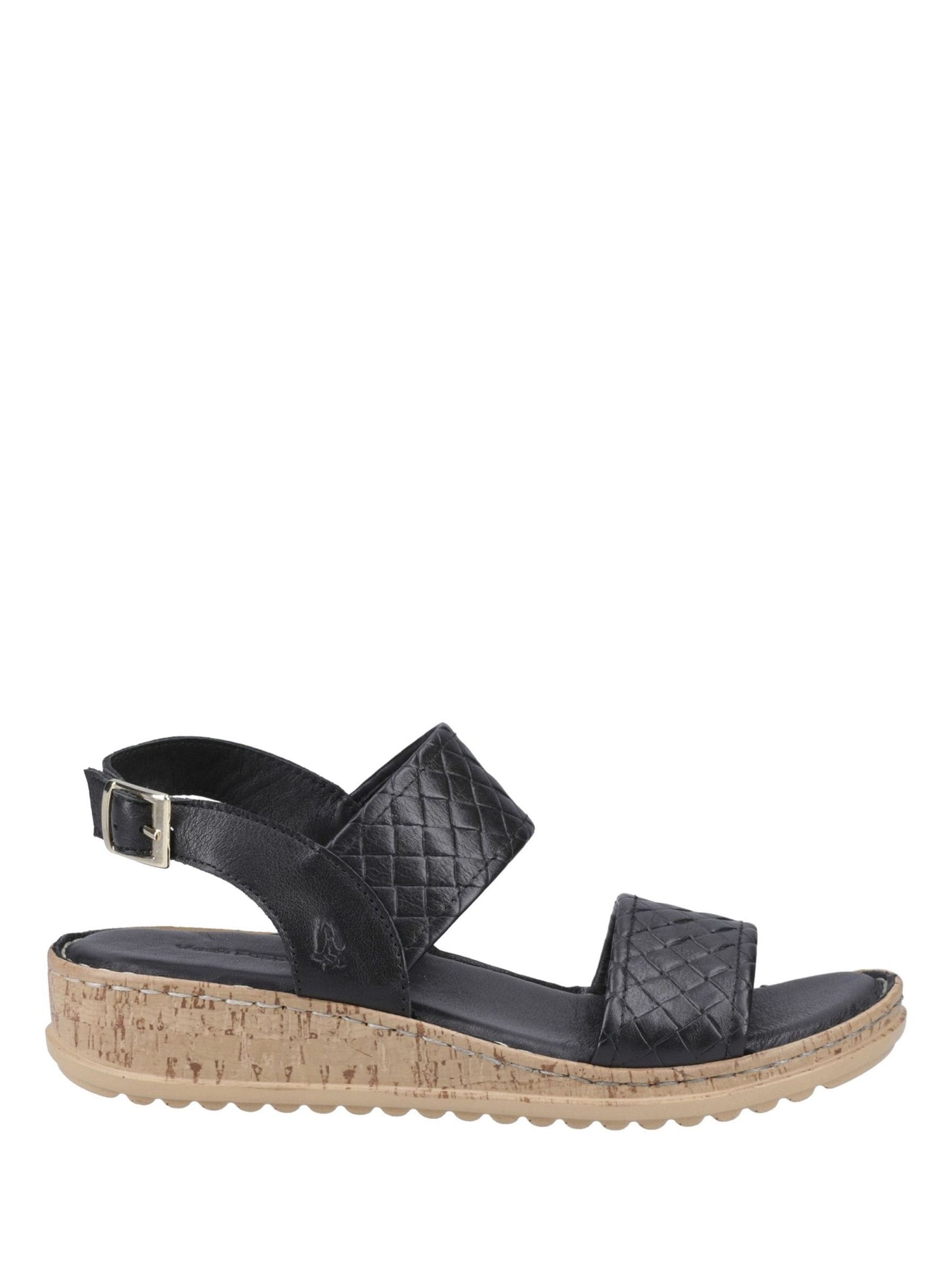 Hush Puppies Women's Black Ebony Wide Fit Sandals