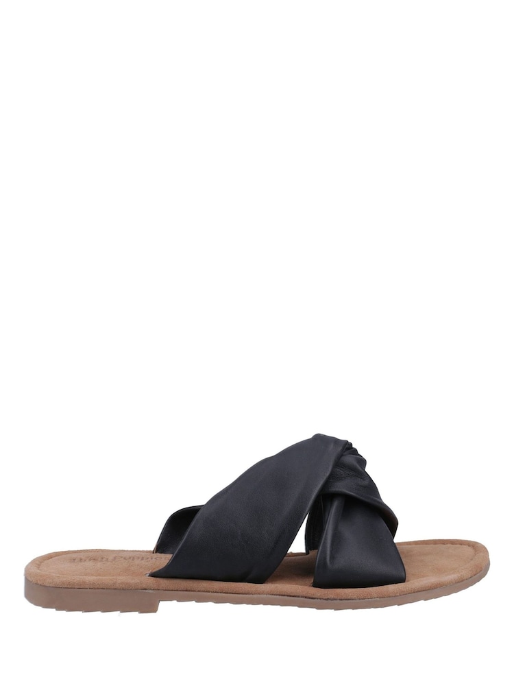 Hush Puppies Black Amy Wide Fit Sandals - Image 1 of 4