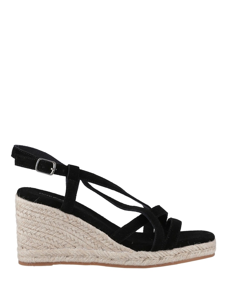 Hush Puppies Black Jenny Espadrille Wedge Sandals - Image 1 of 5