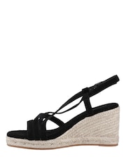 Hush Puppies Black Jenny Espadrille Wedge Sandals - Image 2 of 5