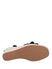 Hush Puppies Black Jenny Espadrille Wedge Sandals - Image 5 of 5