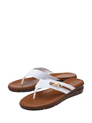 Blanco - Sandalias con tira en el dedo de Lotus - Imagen 2 de 4