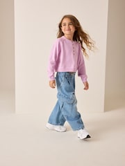 Lilac Purple Henley Jumper (3-16yrs) - Image 2 of 8