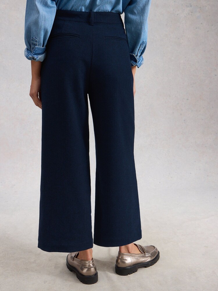 White Stuff Blue Belle Tweedy Wide Leg Crop Trousers - Image 4 of 4 White Stuff Blue Belle Tweedy Wide Leg Crop Trousers - Image 4 of 4