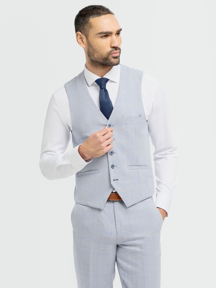 House Of Cavani Blue Caridi Waistcoat - Image 1 of 3 House Of Cavani Blue Caridi Waistcoat - Image 1 of 3