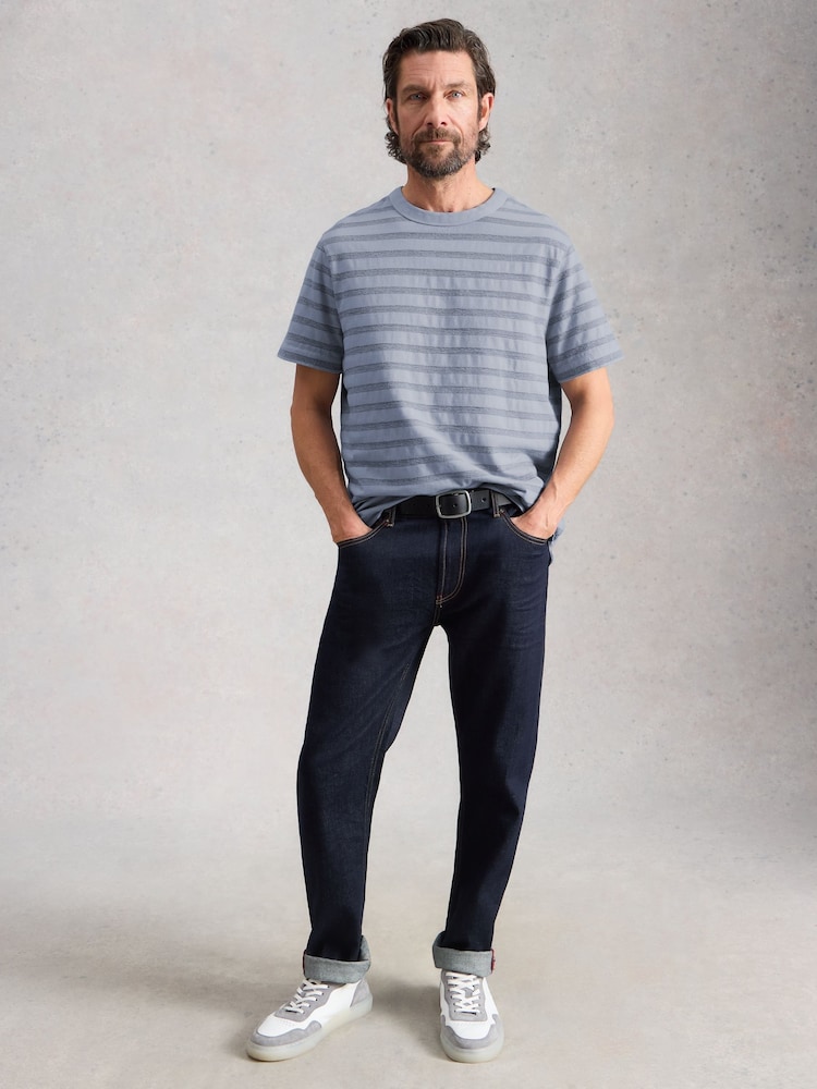 White Stuff Blue Harrington Stripe T-Shirt - Image 1 of 6 White Stuff Blue Harrington Stripe T-Shirt - Image 1 of 6