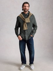 White Stuff Blue Salcombe Bike Print Shirt - Image 1 of 6