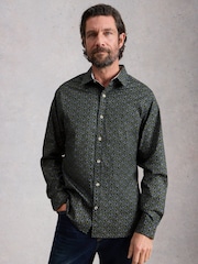 White Stuff Blue Salcombe Bike Print Shirt - Image 2 of 6