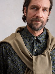 White Stuff Blue Salcombe Bike Print Shirt - Image 4 of 6