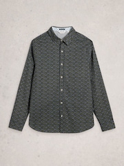 White Stuff Blue Salcombe Bike Print Shirt - Image 5 of 6