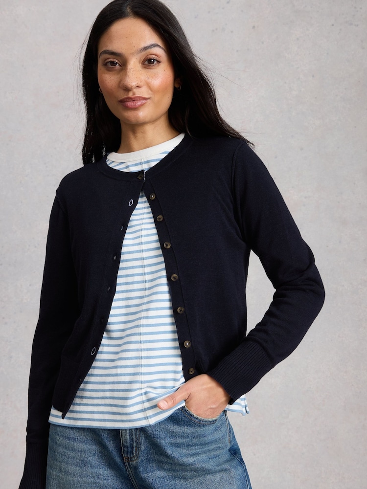 White Stuff Blue Womens Lois Cardigan - Image 1 of 6