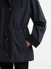 Barbour® Navy Evelyn Showerproof Jacket - Image 6 of 7