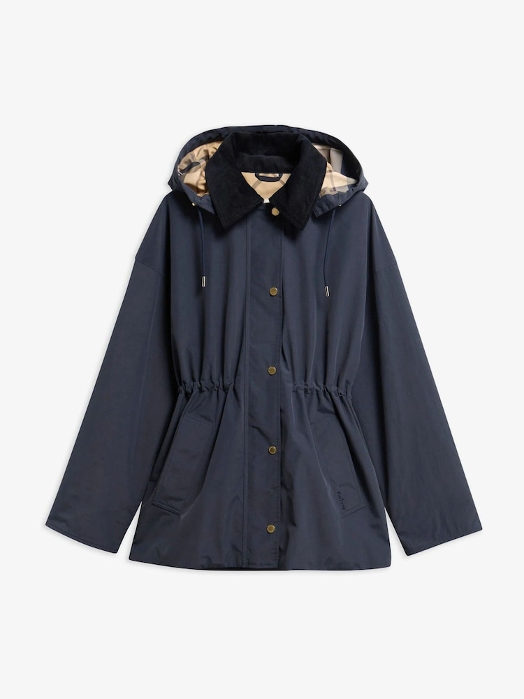 Barbour® Navy Evelyn Showerproof Jacket - Image 7 of 7 Barbour® Navy Evelyn Showerproof Jacket - Image 7 of 7