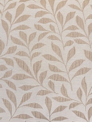 Enhanced Living Natural Sherwood Blackout Eyelet Leaf Pattern Curtains - Image 3 of 4
