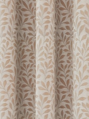 Enhanced Living Natural Sherwood Blackout Eyelet Leaf Pattern Curtains - Image 4 of 4