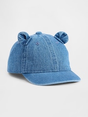 Gap Mid Wash Denim Bear Baseball Hat - Image 1 of 1