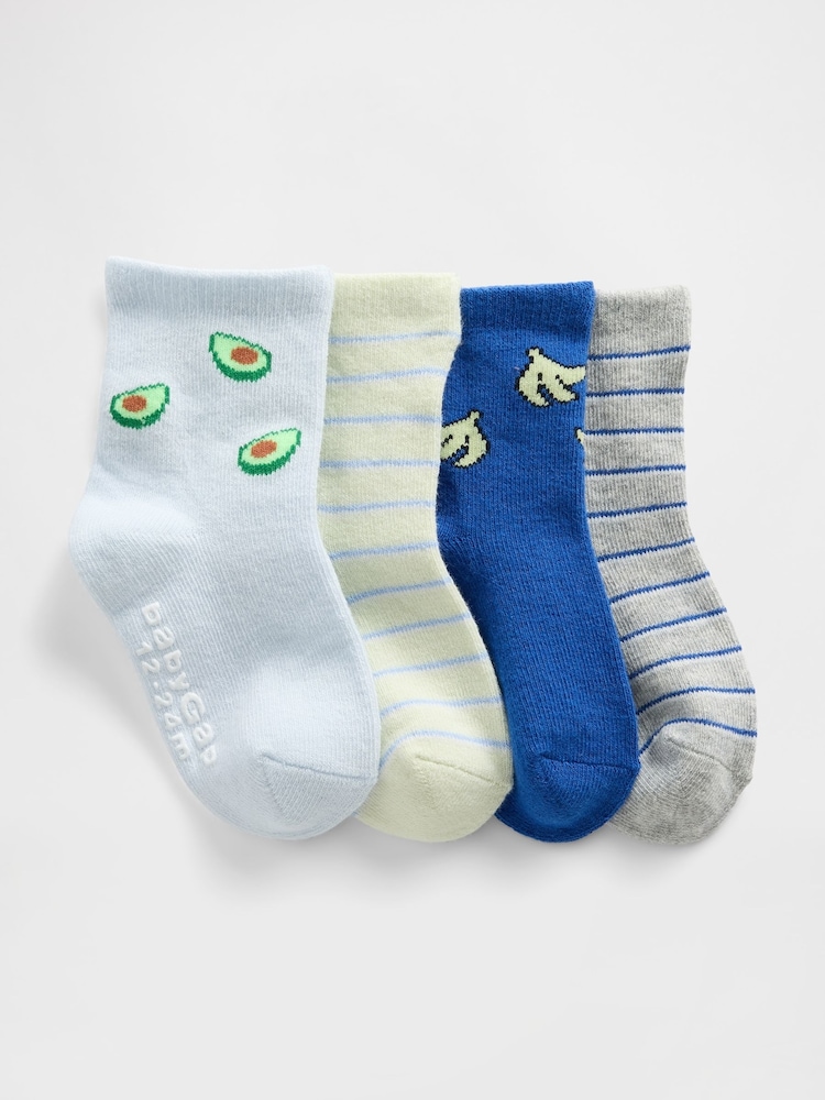Gap Multi Crew Socks 4 Pack - Image 1 of 1