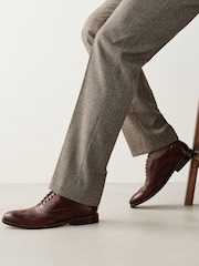 Brown Signature Leather Sole Brogue Shoes - Image 3 of 8