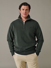 Aubin Green Harris Zip Neck Jumper - Image 1 of 3