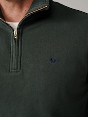 Aubin Green Harris Zip Neck Jumper - Image 3 of 3