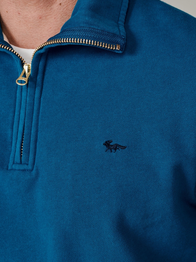 Aubin Harris Zip Neck Jumper - 3şəkildən 3 şəkil