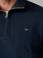 Aubin Blue Harris Zip Neck Jumper - Image 3 of 3