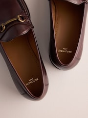 Brown Signature Leather Sole Snaffle Loafers - Image 6 of 8