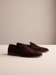 Brown Signature Suede Flexible Loafers - Image 1 of 6
