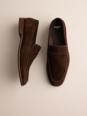 Brown Signature Suede Flexible Loafers - Image 3 of 6