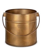 Nkuku Antique Brass Mosat Iron Fireside Bucket - Image 3 of 4