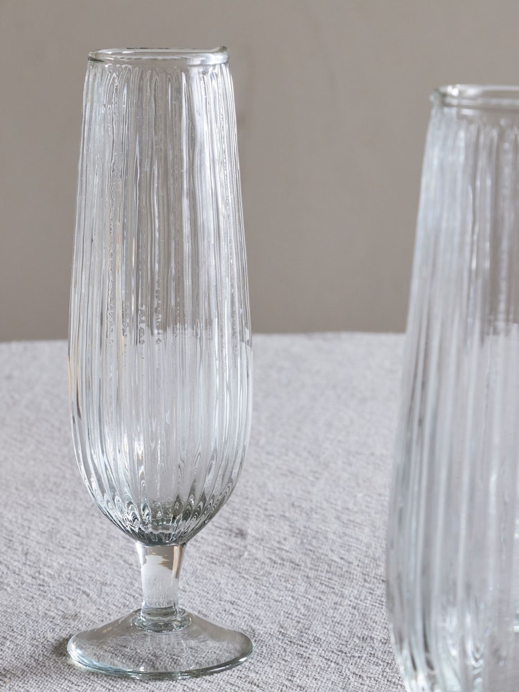 Nkuku Set of 4 Clear Otuba Champagne Flutes - Image 2 of 4