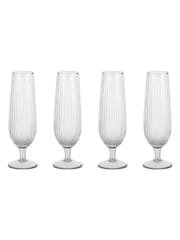 Nkuku Set of 4 Clear Otuba Champagne Flutes - Image 4 of 4