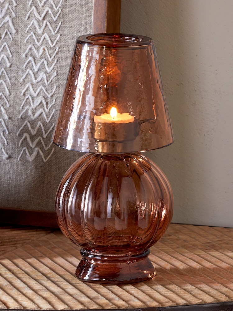 Nkuku Adesola Glass Tealight Holder Lamp - Image 2 of 4 Nkuku Adesola Glass Tealight Holder Lamp - Image 2 of 4