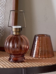 Nkuku Adesola Glass Tealight Holder Lamp - Image 3 of 4