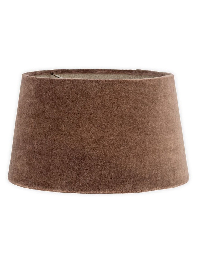Nkuku Mocha Mendai Velvet & Linen Lampshade - Image 6 of 6 Nkuku Mocha Mendai Velvet & Linen Lampshade - Image 6 of 6
