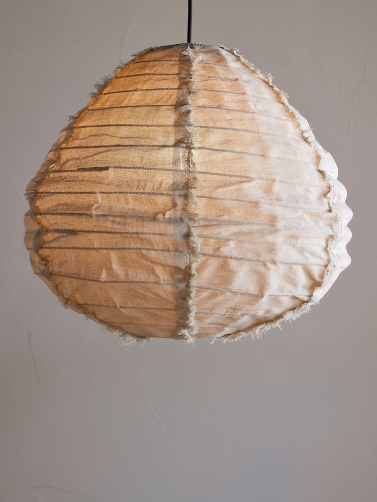 Nkuku Natural Hirana Linen Lampshade - Image 1 of 6