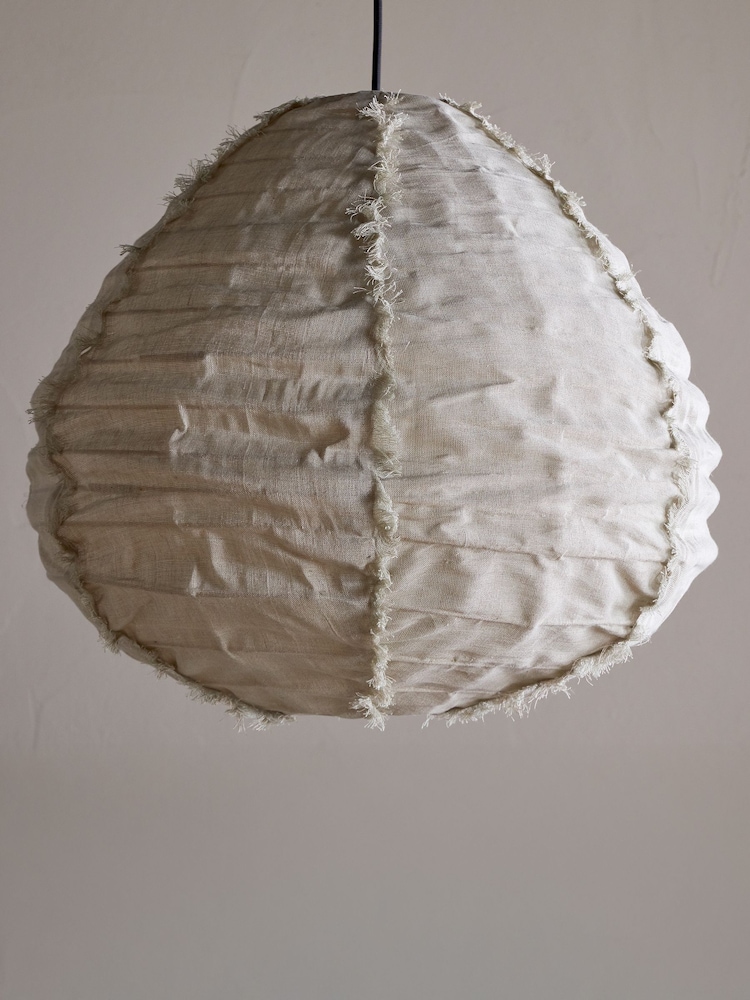 Nkuku Natural Hirana Linen Lampshade - Image 2 of 6